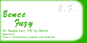 bence fuzy business card